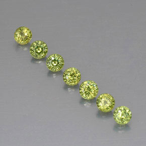 Gemas de granate demantoide verde natural de  ct, corte redondo, VVS-VS