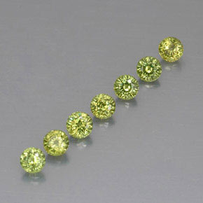 Gemas de granate demantoide verde natural de  ct, corte redondo, VVS-VS