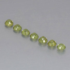 Gemas de granate demantoide verde natural de  ct, corte redondo, VVS-VS
