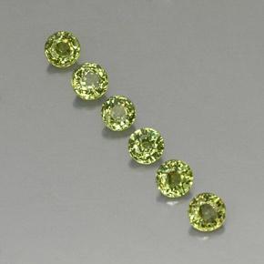 Gemas de granate demantoide verde natural de 1,62 ct, corte redondo, VVS-VS