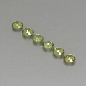 Gemas de granate demantoide verde natural de 1,62 ct, corte redondo, VVS-VS