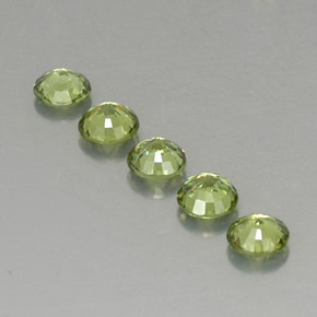 Gemas de granate demantoide verde natural de  ct, corte redondo, VVS-VS