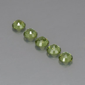 Gemas de granate demantoide verde natural de 1,93 ct, corte redondo, VVS-VS