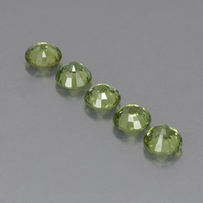 Gemas de granate demantoide verde natural de 1,69 ct, corte redondo, VVS-VS
