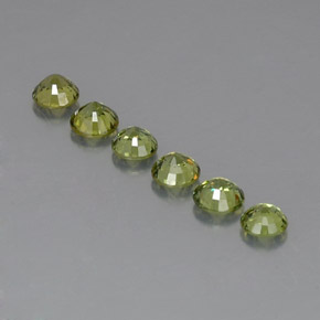 Gemas de granate demantoide verde natural de  ct, corte redondo, VVS-VS