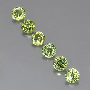 Gemas de granate demantoide verde natural de  ct, corte redondo, VVS-VS