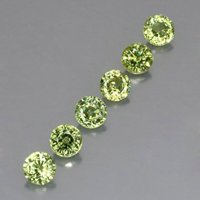 Gemas de granate demantoide verde natural de  ct, corte redondo, VVS-VS