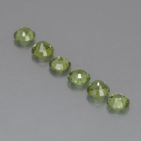 Gemas de granate demantoide verde natural de  ct, corte redondo, VVS-VS