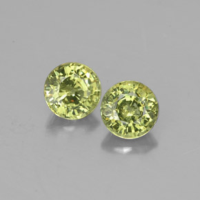 Gemas de granate demantoide verde natural de  ct, corte redondo, VVS-VS