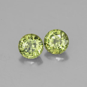 Gemas de granate demantoide verde natural de  ct, corte redondo, VVS-VS
