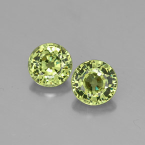 Gemas de granate demantoide verde natural de  ct, corte redondo, VVS-VS