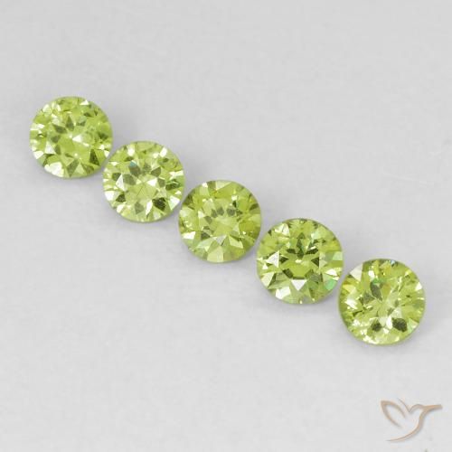 0.76ctw Natural Verde vivo claro Granate demantoide, Redondo, VVS-VS