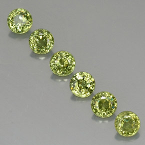 Gemas de granate demantoide verde natural de  ct, corte redondo, VVS-VS