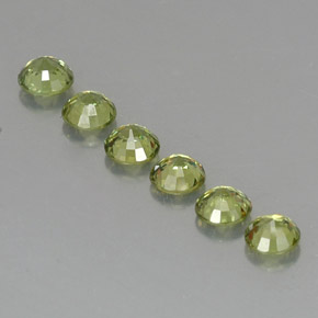 Gemas de granate demantoide verde natural de  ct, corte redondo, VVS-VS
