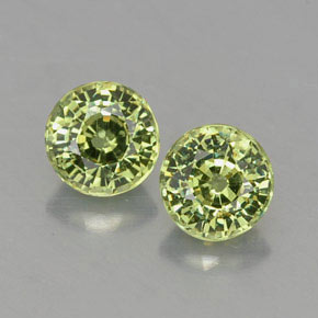 Gemas de granate demantoide verde natural de  ct, corte redondo, VVS-VS