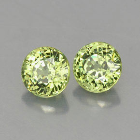 Gemas de granate demantoide verde natural de  ct, corte redondo, VVS-VS