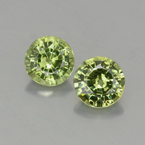 Gemas de granate demantoide verde natural de  ct, corte redondo, VVS-VS