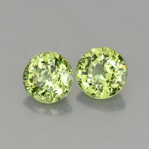 Gemas de granate demantoide verde natural de  ct, corte redondo, VVS-VS