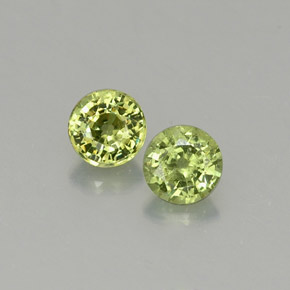 Gemas de granate demantoide verde natural de  ct, corte redondo, VS