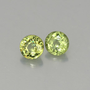 Gemas de granate demantoide verde natural de  ct, corte redondo, VS