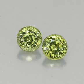 Gemas de granate demantoide verde natural de  ct, corte redondo, VVS-VS