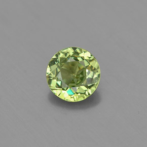 Granate demantoide verde natural de 0,43 ct, corte redondo, VS-SI