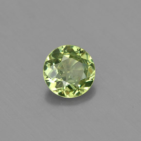 Granate demantoide verde natural de 0,43 ct, corte redondo, VS-SI