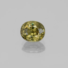 Granate demantoide amarillo natural de 1,36 ct, corte óvalo, VS-SI