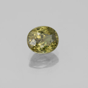 Granate demantoide amarillo natural de 1,36 ct, corte óvalo, VS-SI