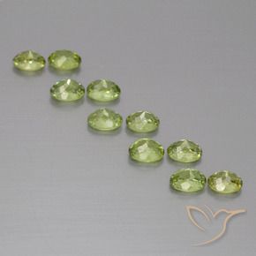 Gemas de Granate demantoide Verde Oliva natural de 2.08 ct, Ovalada, VS