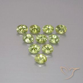 Gemas de Granate demantoide Verde bosque cálido natural de 2.51 ct, Ovalada, VS