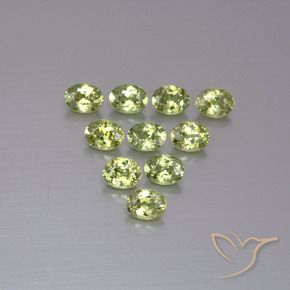 Gemas de Granate demantoide Verde Oliva natural de 1.93 ct, Ovalada, VS