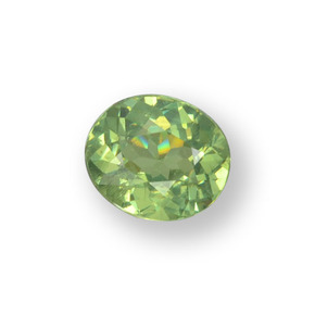 Granate demantoide Verde lima natural de 0.52 ct, Corte Óvalo, VS