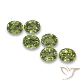 Gemas de Granate demantoide Verde bosque natural de 2.04 ct, Ovalada, VS