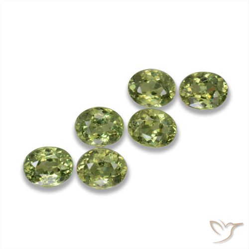 1.97ctw Natural Verde amarillento Granate demantoide, Ovalada, VS