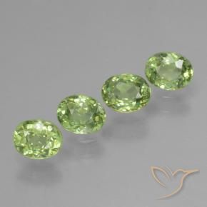 Gemas de Granate demantoide Verde lima natural de 1.25 ct, Ovalada, VVS-VS