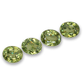 Gemas de granate demantoide verde natural de 1,66 ct, corte óvalo, VS