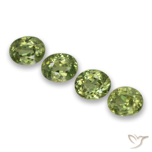 1.70ctw Natural Verde bosque claro Granate demantoide, Ovalada, VS