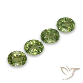 Gemas de Granate demantoide Verde cálido natural de 1.48 ct, Ovalada, VS