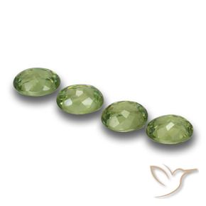 Gemas de Granate demantoide Verde cálido natural de 1.18 ct, Ovalada, VVS-VS