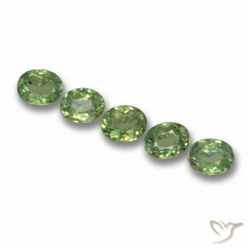 1.57ctw Natural Verde medio Granate demantoide, Ovalada, VS