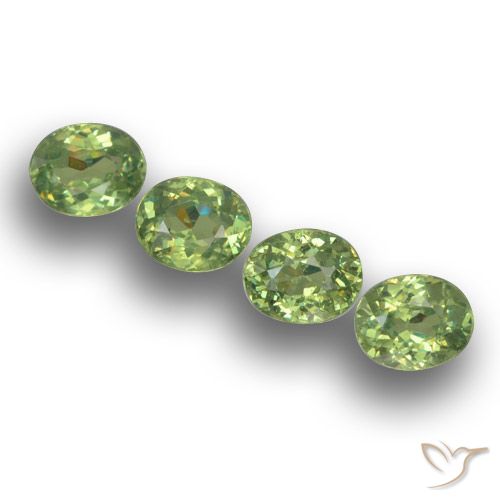 1.52ctw Natural Verde cálido Granate demantoide, Ovalada, VS