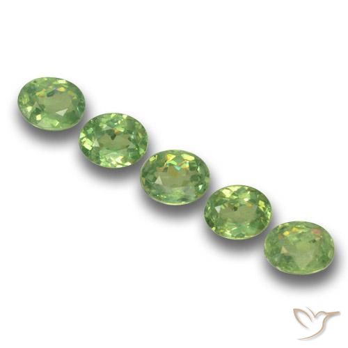 1.43ctw Natural Verde medio Granate demantoide, Ovalada, VS