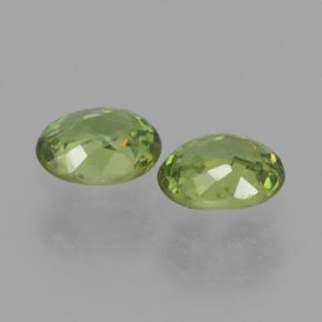 Gemas de granate demantoide verde natural de 0,86 ct, corte óvalo, VS