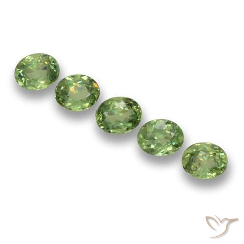 1.49ctw Natural Verde cálido Granate demantoide, Ovalada, VS