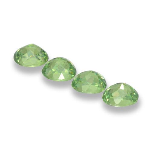 Gemas de granate demantoide verde natural de 1,57 ct, corte óvalo, VS
