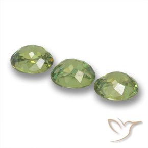 Gemas de Granate demantoide Verde cálido natural de 1.43 ct, Ovalada, VS