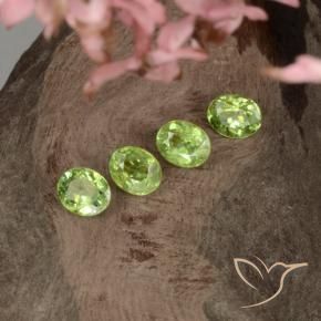 Gemas de Granate demantoide Verde lima natural de 1.42 ct, Ovalada, VS