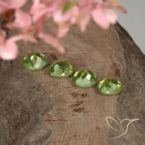 Gemas de Granate demantoide Verde lima natural de 1.42 ct, Ovalada, VS