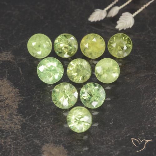 1.75ctw Natural Verde cálido Granate demantoide, Redondo, VS-SI